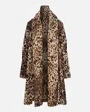 Skims Silk Cape Robe In Leopard