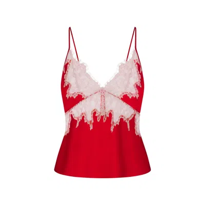 Skims Silk In Ruby Contrast