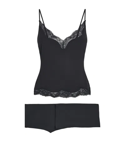 Skims Sleep Cami Pyjama Set In Black
