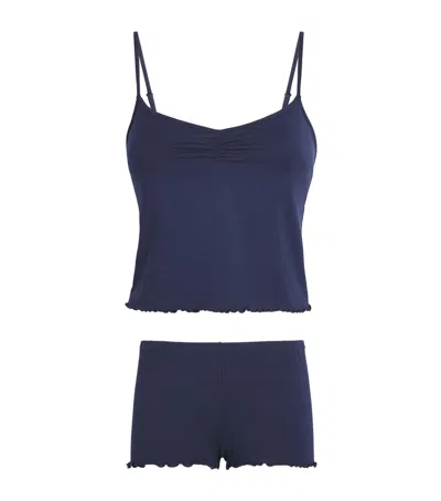 Skims Sleep Cami Short Pyjama Set In Blue