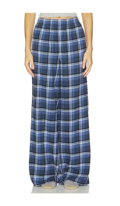 Skims Sleep Flannel Oversized Pant In Multi