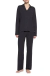 Skims Sleep Long Pajamas In Onyx