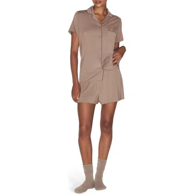 Skims Sleep Short Pajamas In Brown
