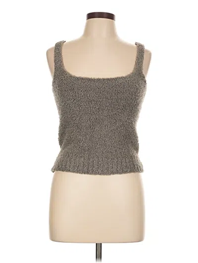 Pre-owned Skims Sleeveless Top Gray Sweetheart Neckline Tops