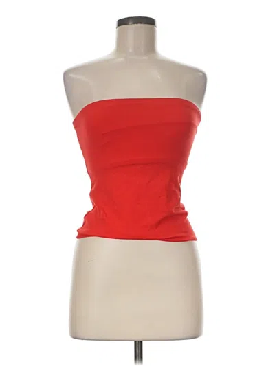 Pre-owned Skims Sleeveless Top Red Strapless Neckline Tops