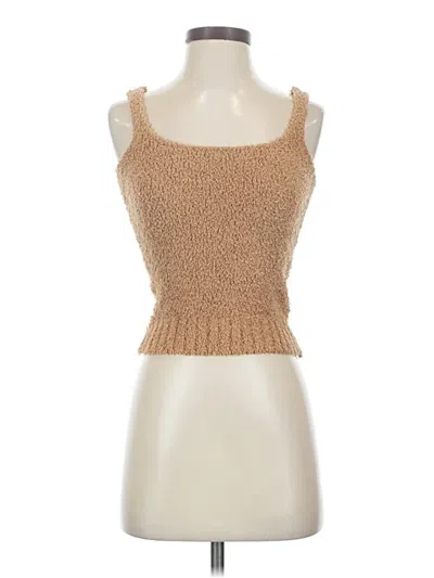 Pre-owned Skims Sleeveless Top Tan Sweetheart Neckline Tops