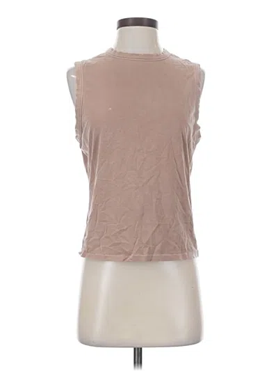 Pre-owned Skims Sleeveless T-shirt In Brown