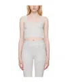 Skims Grey Cotton 2.0 Rib Tank Top In White
