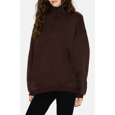 SKIMS SKIMS SLOUCHY HALF ZIP PULLOVER