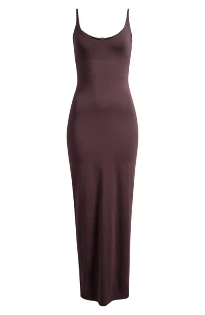 Skims Smmoth Lounge Skimpy Scoop Neck Maxi Dress In Purple