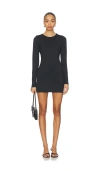 Skims Smooth Layers Crewneck Tunic In Black