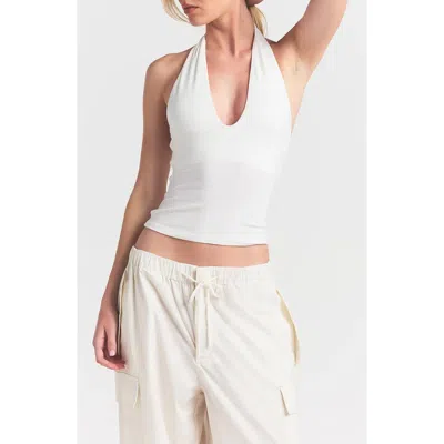 Skims Smooth Layers Halter Neck Camisole In White