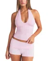 Skims Smooth Layers Halter Top In Multi