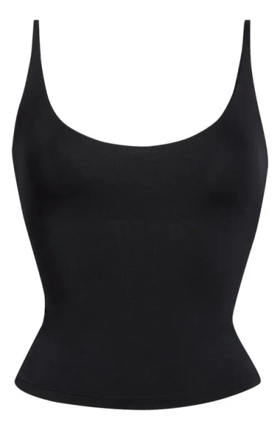 Skims Smooth Layers Scoop Neck Camisole In Black