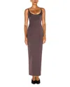 Skims Smooth Layers Scoop Neck Dress In Purple