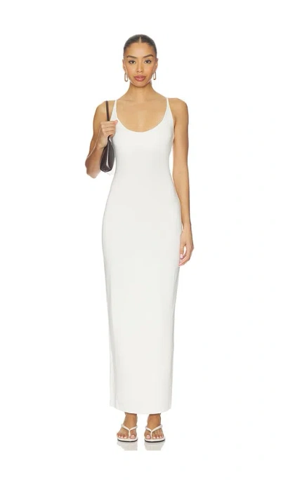 Skims Smooth Layers Skimpy Scoop Neck Dress In White