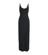 Skims Womens Smooth Layers Scoop-neck Jersey Maxi Dress Obsidian In Black