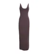 Skims Smooth Lounge Scoop-neck Maxi Dress In Brown
