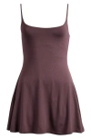 Skims Smooth Lounge Strap Minidress In Purple