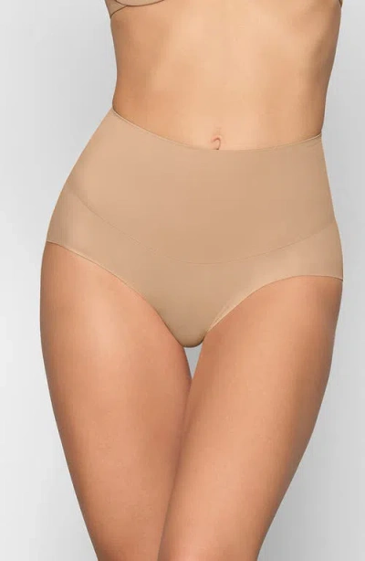 Skims Smoothing Intimates High Waist Briefs In Brown
