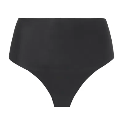 Skims Smoothing Intimates High-waist Thong In Black