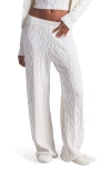 Skims Cable-knit Snow Bunny Trousers In White