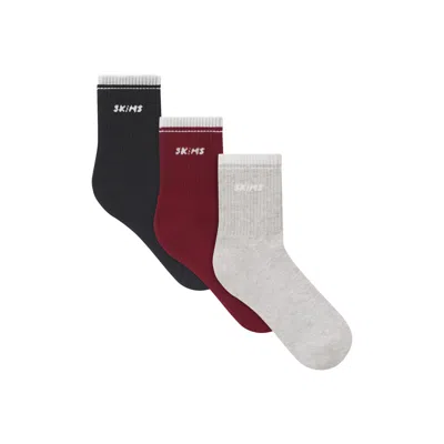 Skims Socks In Onyx Merlot Multi