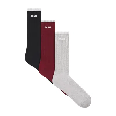 Skims Socks In Onyx Merlot Multi