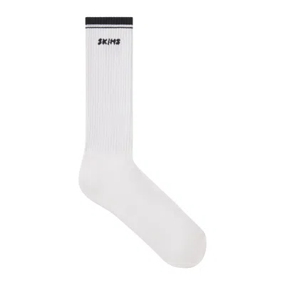 Skims Socks In Snow And Onyx