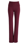 Skims Soft Lounge Foldover Pants In Bordeaux