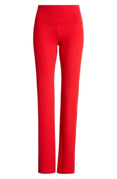 Skims Soft Lounge Foldover Pants In Cherry