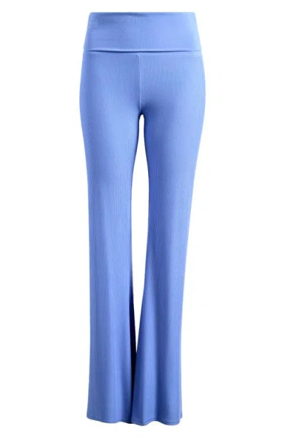 Skims Soft Lounge Foldover Pants In Blue