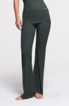Skims Soft Lounge Foldover Pants In Deep Sea