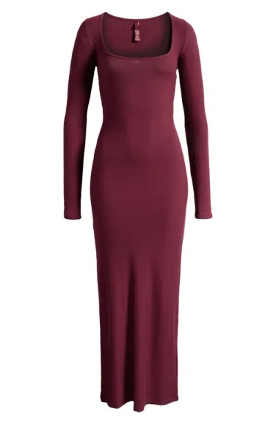 skims long sleeve dress nordstrom Fits Everybody Crew Neck Long Sleeve Dress (Women)