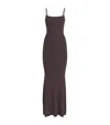 Skims Soft Lounge Long Slipdress In Brown