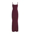 Skims Fits Everybody Lace Trim Long Slipdress In Burgundy
