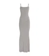 Skims Soft Lounge Long Slip Dress In Grey