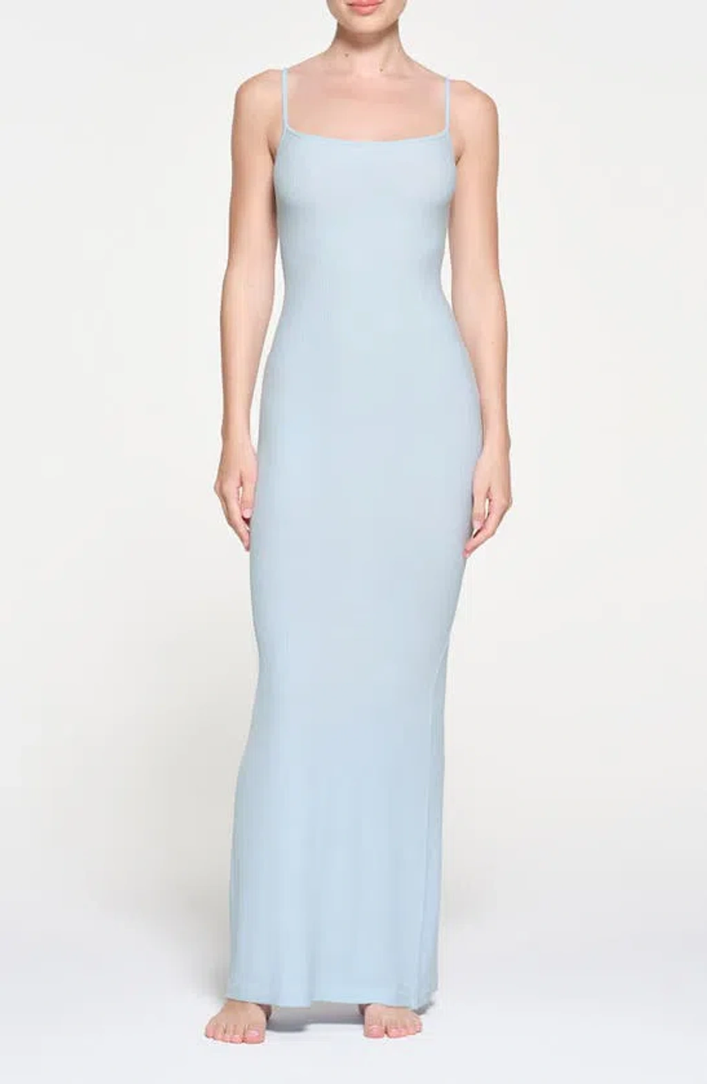 Skims Soft Lounge Long Slipdress In Celeste | ModeSens
