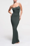Skims Soft Lounge Long Slipdress In Deep Sea