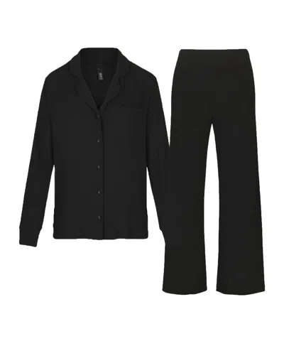 Skims Soft Lounge Pajamas Set In Black