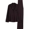 Skims Soft Lounge Rib Sleep Set In Black