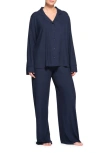 Skims Soft Lounge Rib Sleep Set In Navy