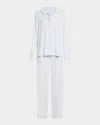 Skims Soft Lounge Ribbed Sleep Set In Blue Quartz