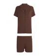 Skims Soft Lounge Short Pyjamas In Brown