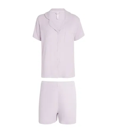 Skims Soft Lounge Short Pyjamas In Purple