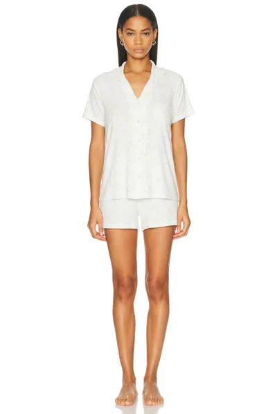 Skims Soft Lounge Short Sleep Set In White