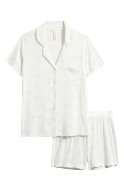 Skims Soft Lounge Short Sleep Set In White