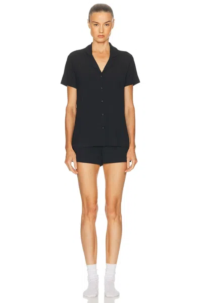 Skims Soft Lounge Short Sleep Set In Black