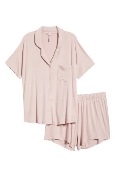 Skims Soft Lounge Shortie Pajamas In Pink