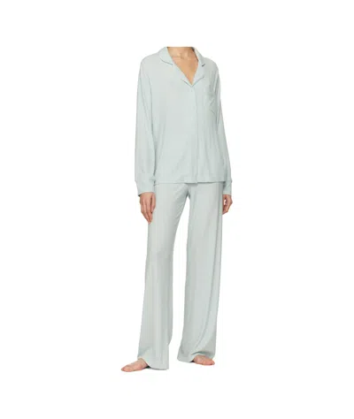Skims Blue Soft Lounge Sleep Pyjama Set In Frost